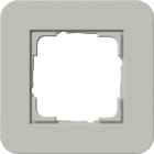 GIRA - Ramme E3 Soft-touch 1 hull. Dekkramme: Grå NCS S 3500-N / Grunnramme: Antrasitt
