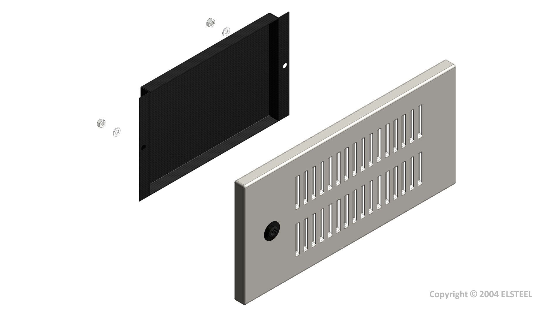 Elsteel - Dør med ventilasjon 600x200