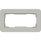 GIRA - Ramme E3 Soft-touch 2 hull uten midtdeler. Dekkramme: Grå NCS S 3500-N / Grunnramme: Antrasitt