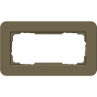 GIRA - Ramme E3 Soft-touch 2 hull uten midtdeler. Dekkramme: UmbraNCS S 7010-Y10R / Grunnramme: Antrasitt