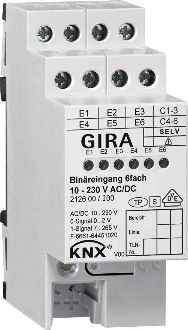 GIRA - KNX-binærinngang 6k 10 – 230 V AC/DC