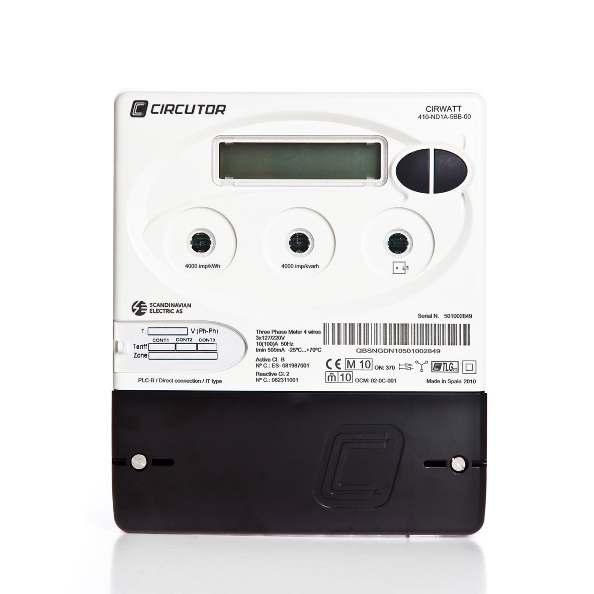 Function - Måler Cirwatt B  3 fase 400V 100A PLC B JORDFEILMODUL