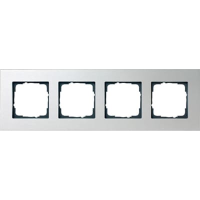 GIRA - Ramme esprit eloxert aluminium 4 hull