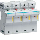 Hager - Sikringslastskillebryter for gG 22x58mm (LF580-590-599G) sikring, 3+N 125A, 120kA, 690V, 8-mod