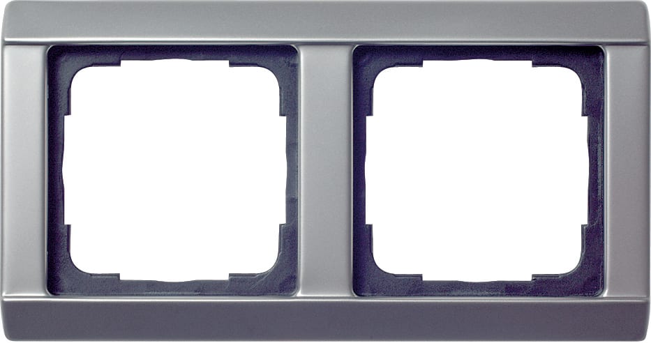 GIRA - Ramme E22 edelstål serie 20, 2 hull