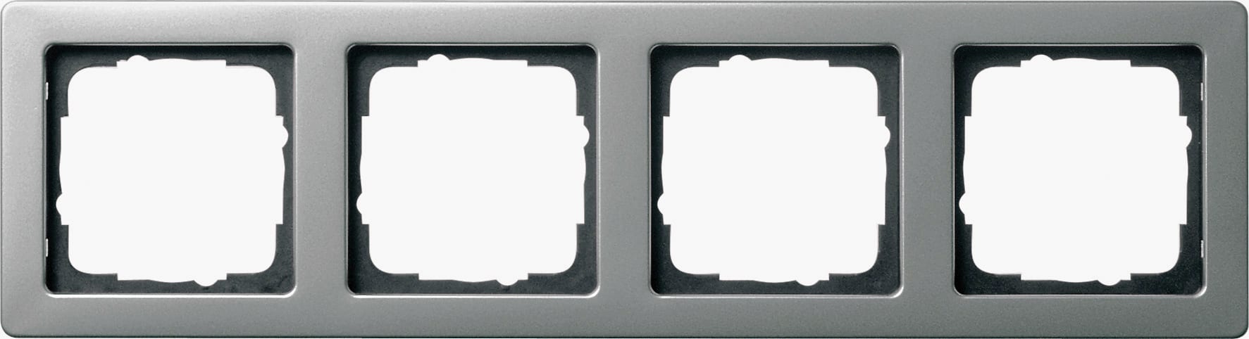 GIRA - Ramme E22 edelstål serie 21, 4 hull