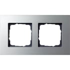 GIRA - Ramme esprit eloxert aluminium 2 hull