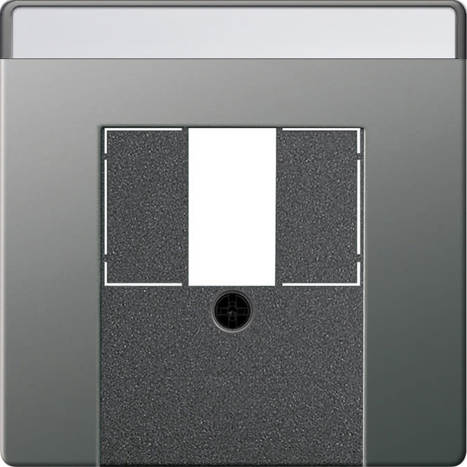 GIRA - Avdekking MF TAE+stereo+USB Gira E22 edelstål