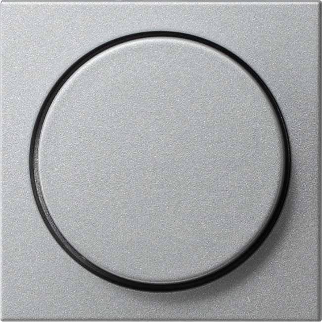 GIRA - Dimmerfront for alle Gira sine trykk/vri dimmerinnsatser. 55mm senterplate aluminium