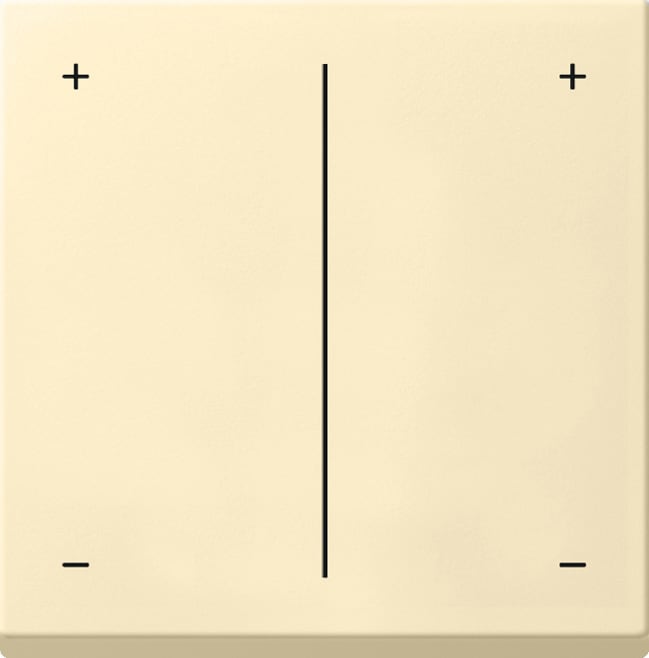 GIRA - Dimmerfront Touch med 2 kanaler for System 2000 Kremhvit glanset