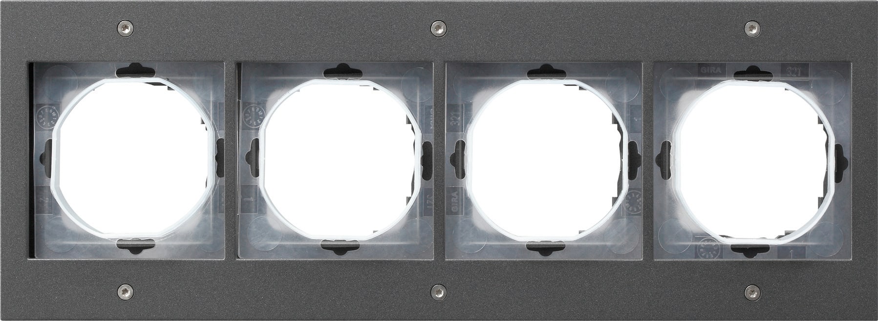GIRA - Ramme TX_44 antrasitt 4 hull