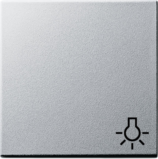 GIRA - Vippe Symbol lys System 55 aluminiumsfarget