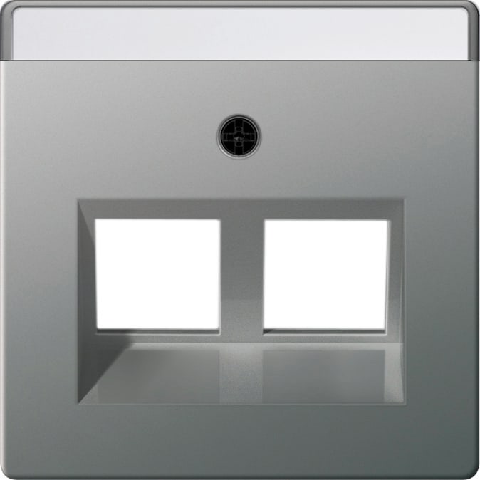 GIRA - Avdekking MF Nettverkskontakt 30° 2x Gira E22 edelstål