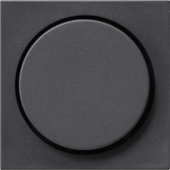 GIRA - Dimmerfront for alle Gira sine trykk/vri dimmerinnsatser. 55mm senterplate antrasitt