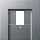 GIRA - Avdekking TAE+stereo+USB System 55 aluminiumsfarget