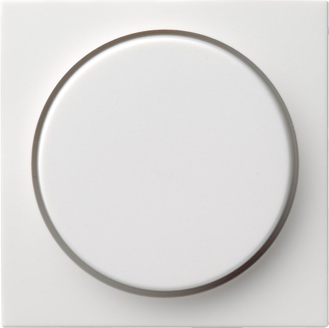 GIRA - Dimmerfront for alle Gira sine trykk/vri dimmerinnsatser. 55mm senterplate renhvit