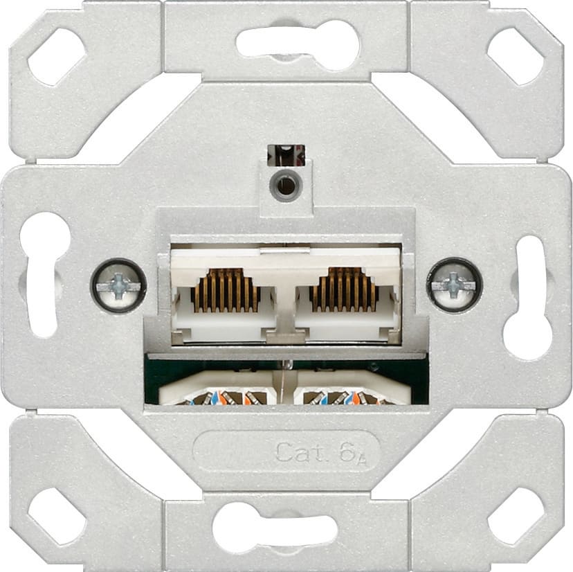 GIRA - Nettverksboks Dobbel Cat.6A IEEE 802.3an Innsats