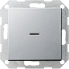 GIRA - Trykkbryter Kontroll endevender System 55 aluminiumsfarget