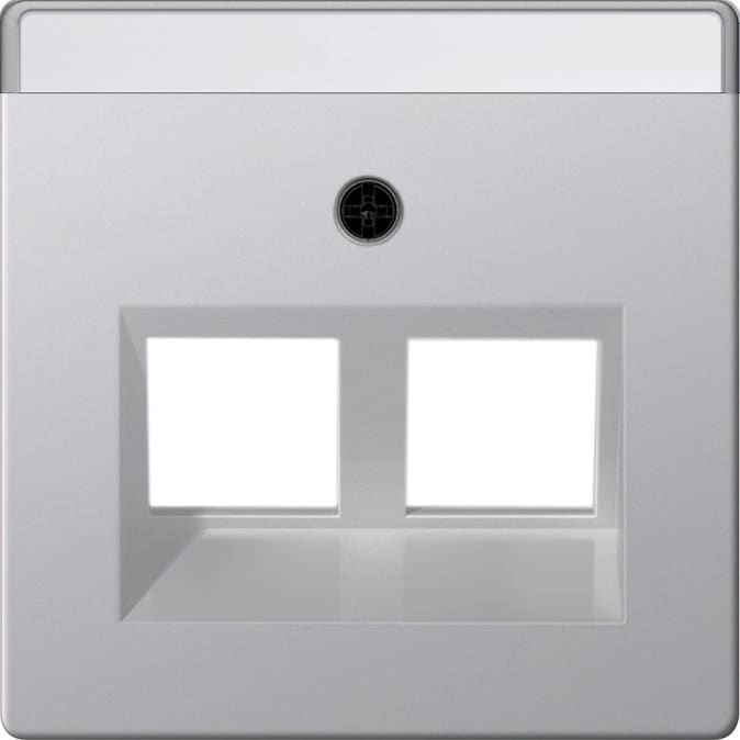 GIRA - Avdekking MF Nettverkskontakt 30° 2x Gira E22 aluminium