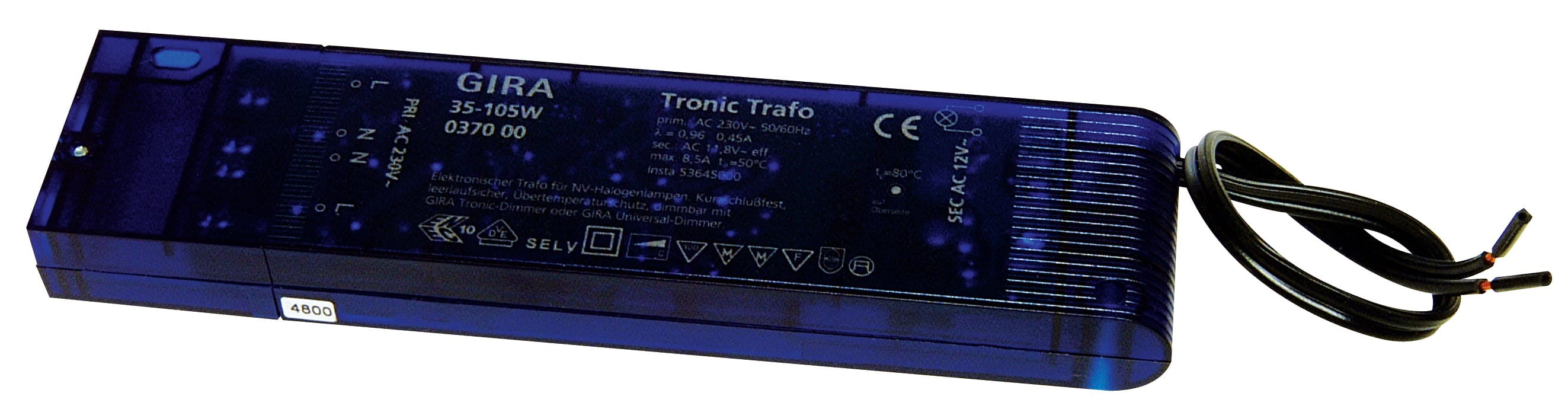 GIRA - Trafo elektronisk for 12V belysning, 35-105W