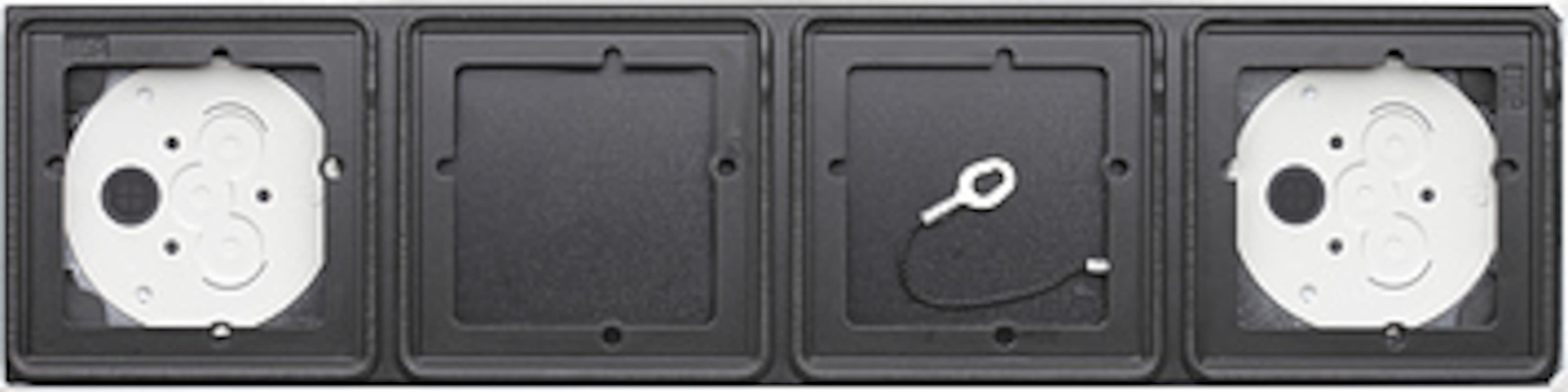 GIRA - Påvegg hus 4 moduler 1x4 System 106 hvit