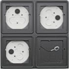 GIRA - Påvegg hus 4 moduler 2x2 System 106 hvit