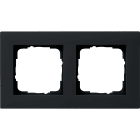 GIRA - Ramme E2 flat montering svart matt 2h