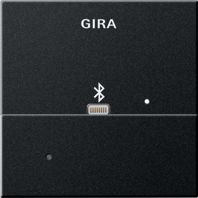 GIRA - Dockingstasjon for Apple Lightning System 55 svart matt