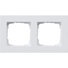GIRA - Ramme E2 Flat montering Renhvit matt 2 hull