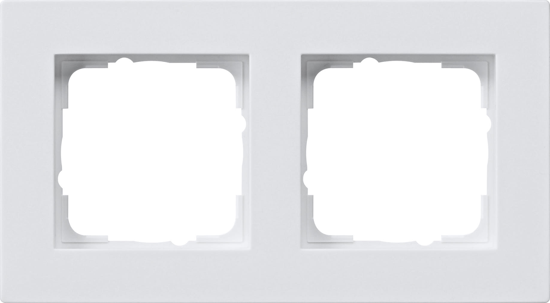 GIRA - Ramme E2 Flat montering Renhvit 2 hull