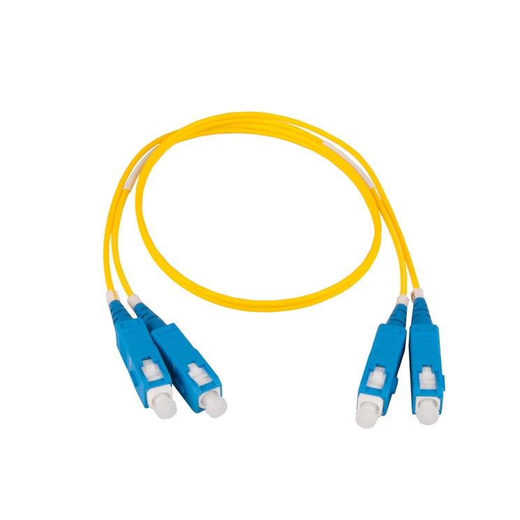 Nexans - Snor dobbel SC/UPC-SC/UPC 1m, Gul