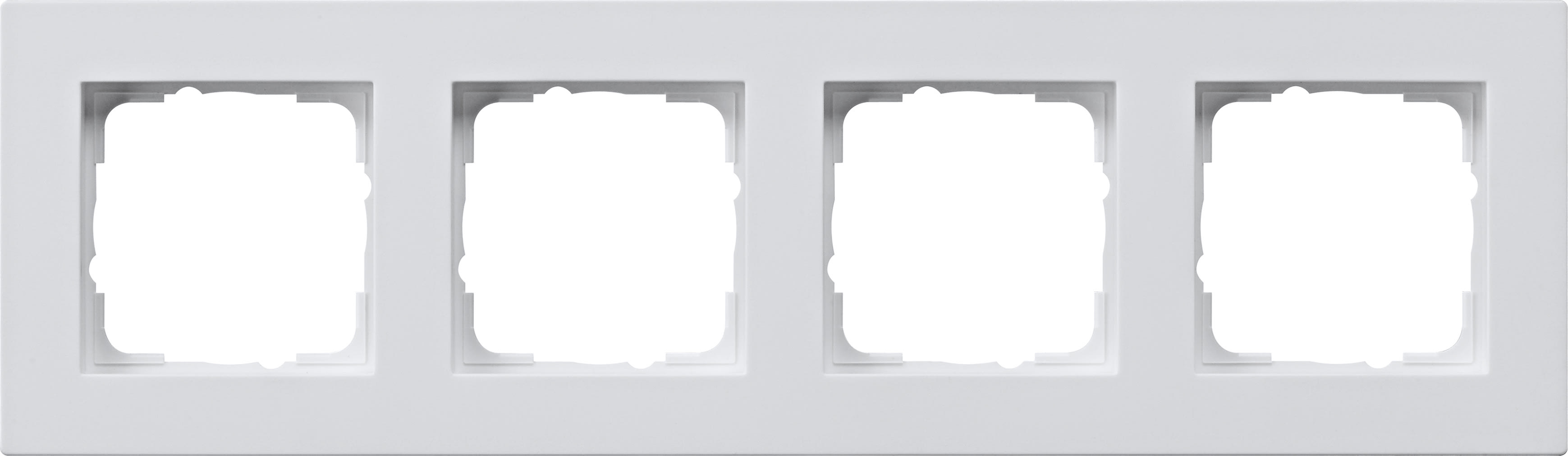 GIRA - Ramme E2 Flat montering Renhvit 4 hull