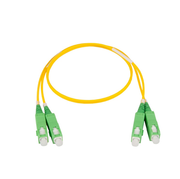 Nexans - Snor dobbel SC/APC-SC/APC 5m, Gul