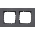 GIRA - Ramme E2 Flat montering Antrasitt 2 hull