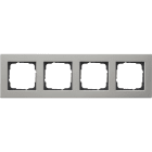 GIRA - Ramme E2 Flat montering Edelstål 4 hull