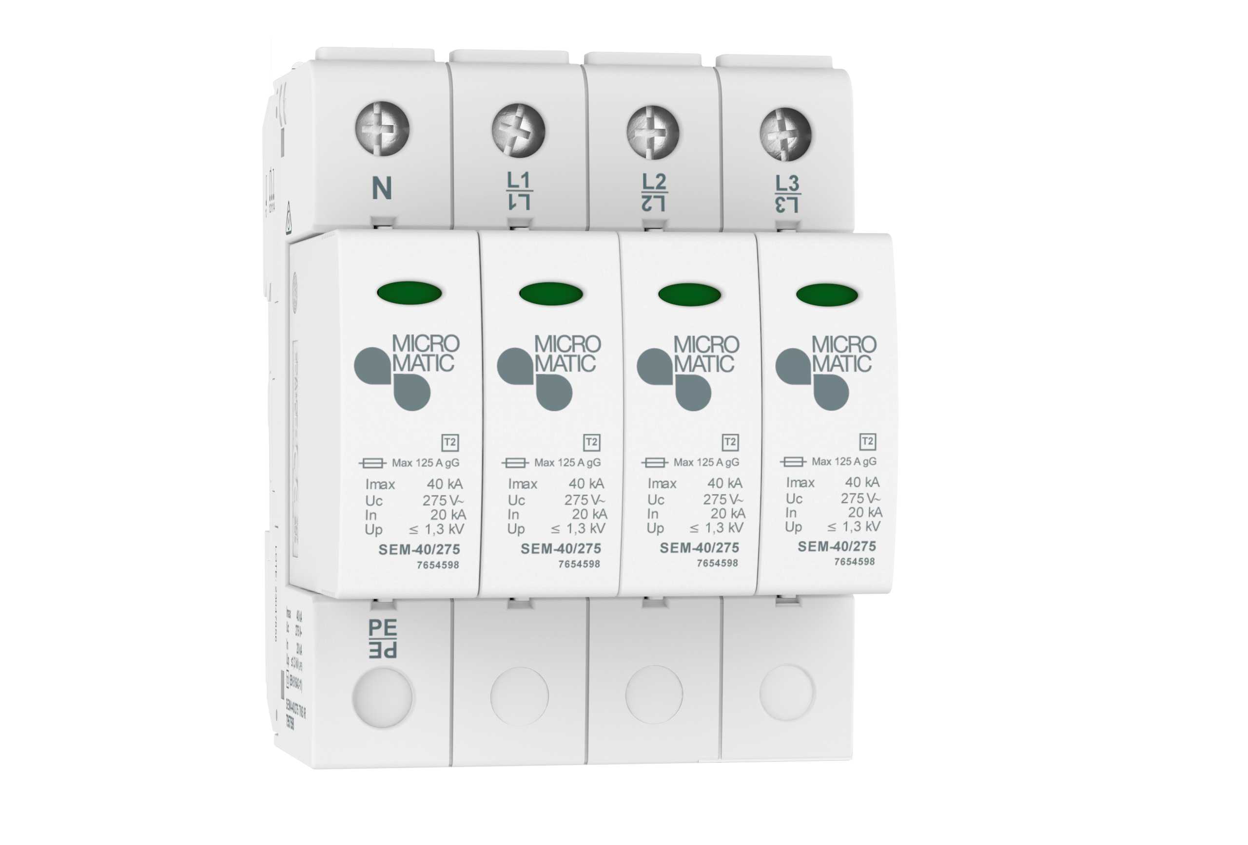 Function - Overspenningsvern mellomvern  SEM4-40/275 TNS pluggbart 4 p
