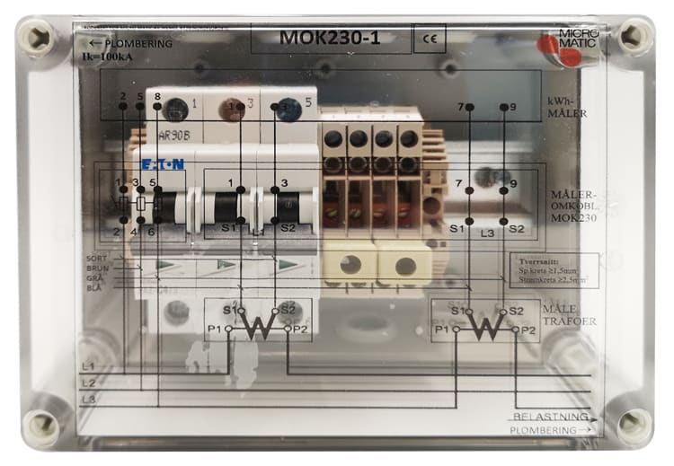 Function - Måleromkobler for 230V Målere-kWh 3-fase trafomåling