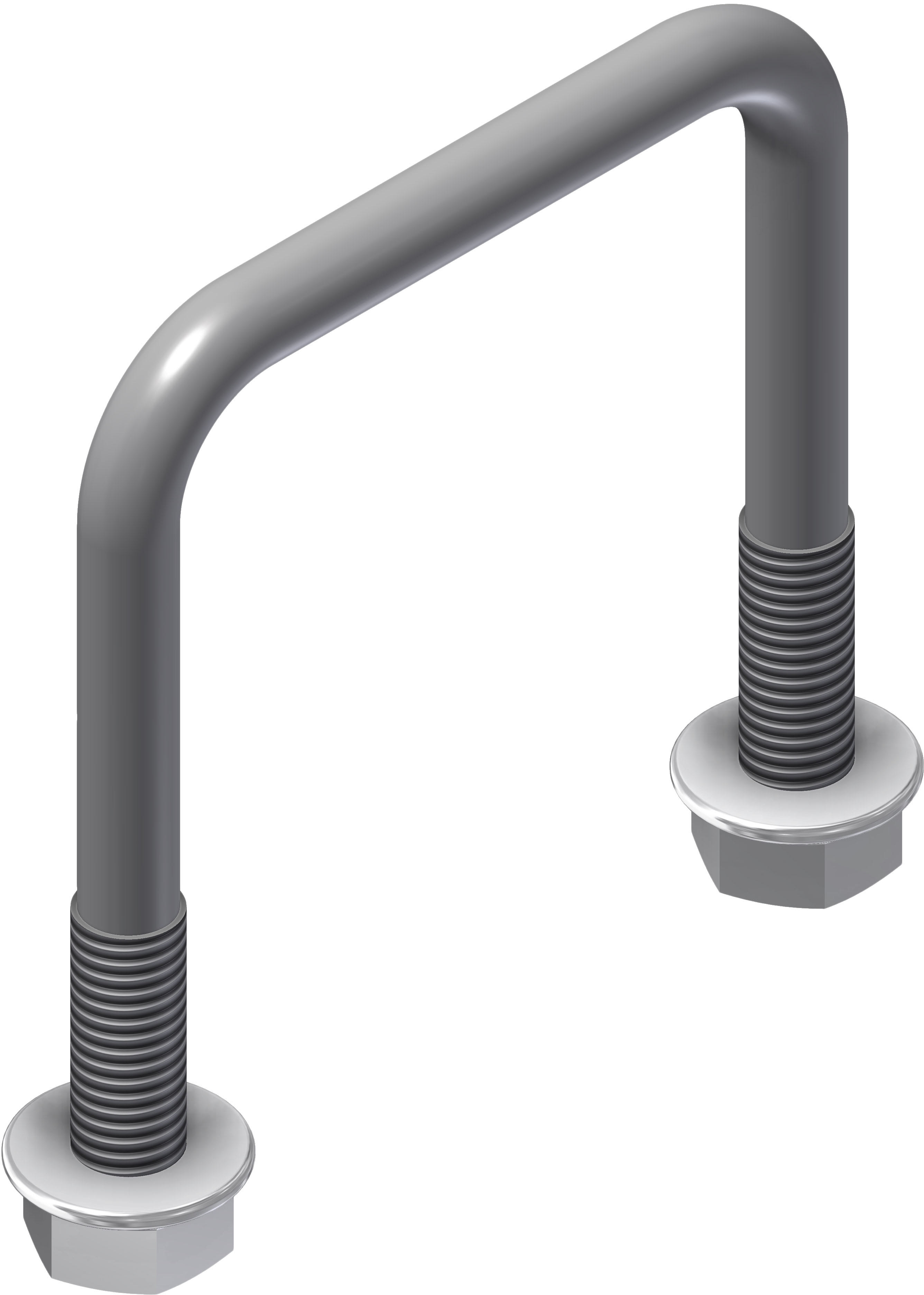 Øglænd system - Firkant U-bøyle for RHS bjelker S-M UB-SQ-M8-SHS-50 SS