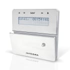 Satel - LCD betjeningspanel med kortle hvit bakdel, sølvramme