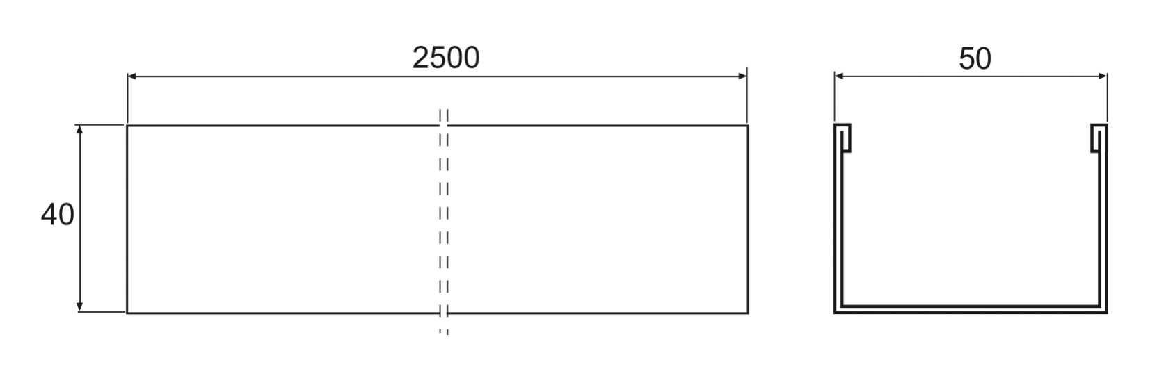 Wibe Group - B6/50 Telerenne L=2,5m Fzs
