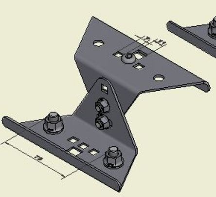 Øglænd system - LYSBRAKETT GT-SMAL RAL7035 PAR