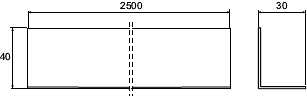 Wibe Group - B26 Skilleplate L=2,5 pre-g
