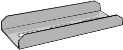 Wibe Group - BÆREJERN/SKJØT W7/40, 40MM, WIBE, FZS, SENDSIMIRFORSINKET HVIT GL 30
