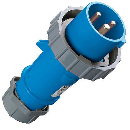 Mennekes - Plugg 16A3p230V IP67 nikkelbelagt legering, havbruk