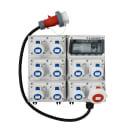 Mennekes - Uttakssentral 9 CEE 230V, 1 CEE 400V, IP67, 1 m tilførselskabel