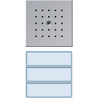 GIRA - Dørstasjon innfelt 3x Gira TX_44 (VT I) aluminiumsfarget