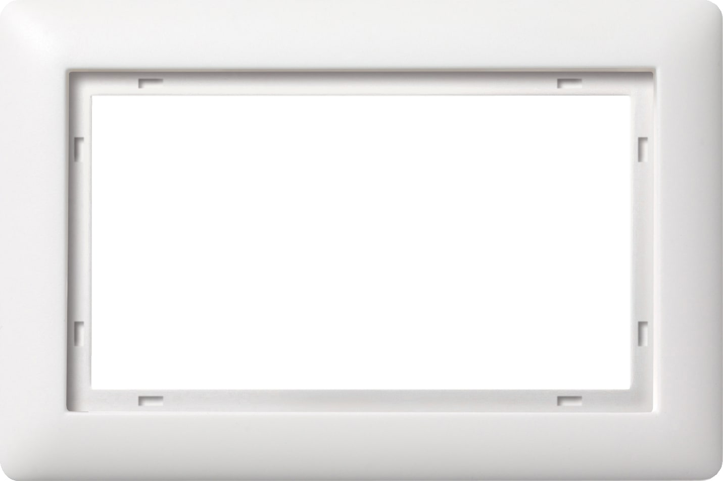 GIRA - Ramme Standard 55 hvit silkematt 1,5 hull åpen for innfelt dobbel stikkontakt