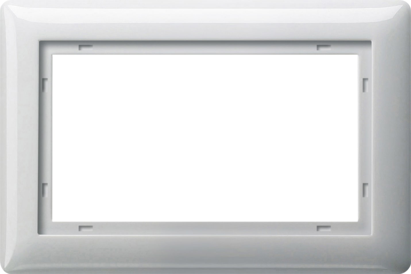 GIRA - Ramme Standard 55 hvit glanset 1,5 hull åpen for innfelt dobbel stikkontakt