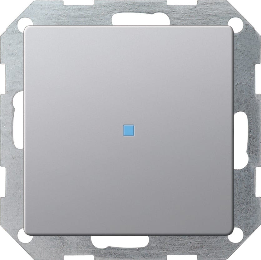 GIRA - Trykkbryter loddr Kontroll Gira E22 aluminium