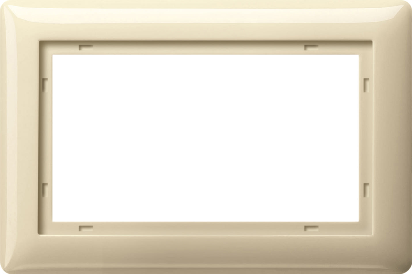 GIRA - Ramme Standard 55 kremhvit 1,5 hull åpen for innfelt dobbelstikkontakt